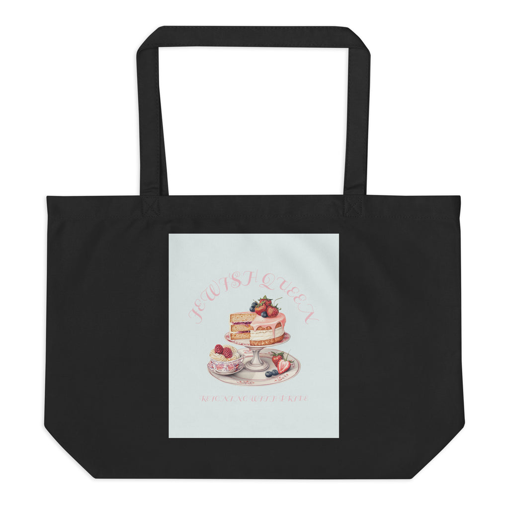 Jewish Queen | Large Organic Tote Bag