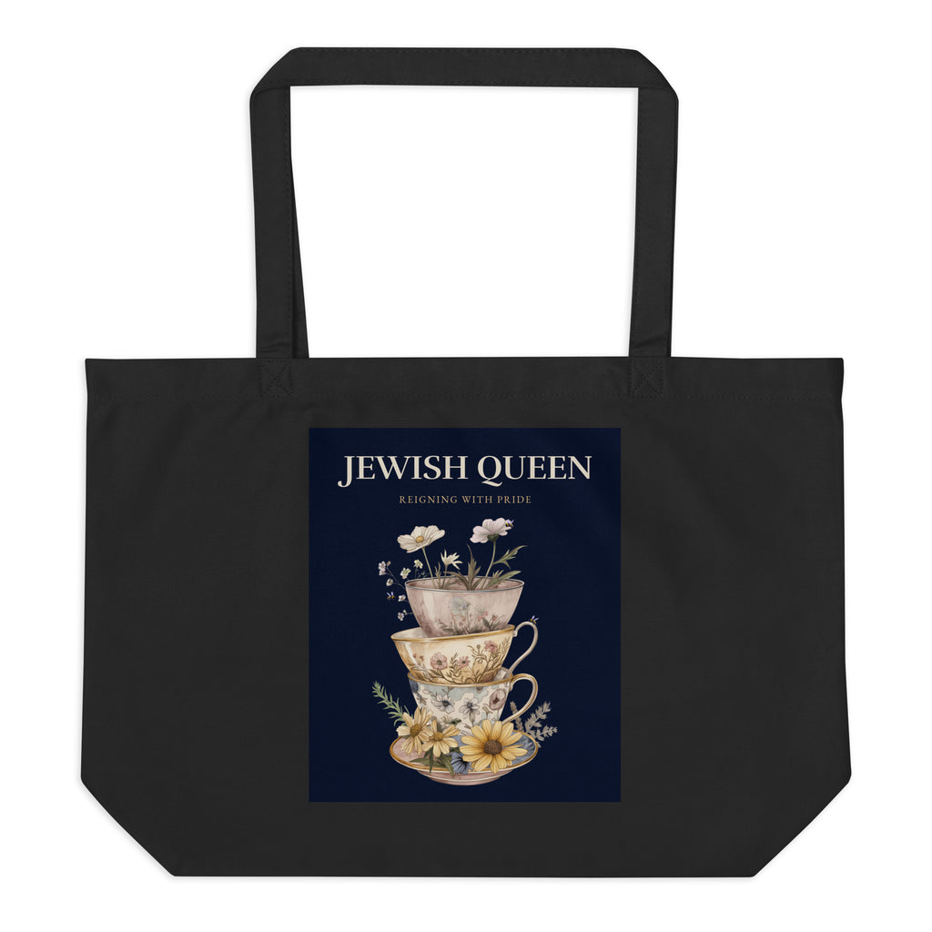Jewish Queen | Large Organic Tote Bag