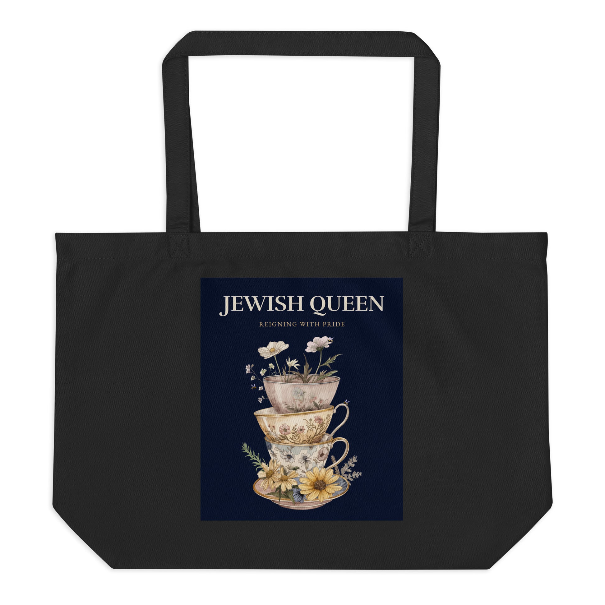 Jewish Queen | Large Organic Tote Bag