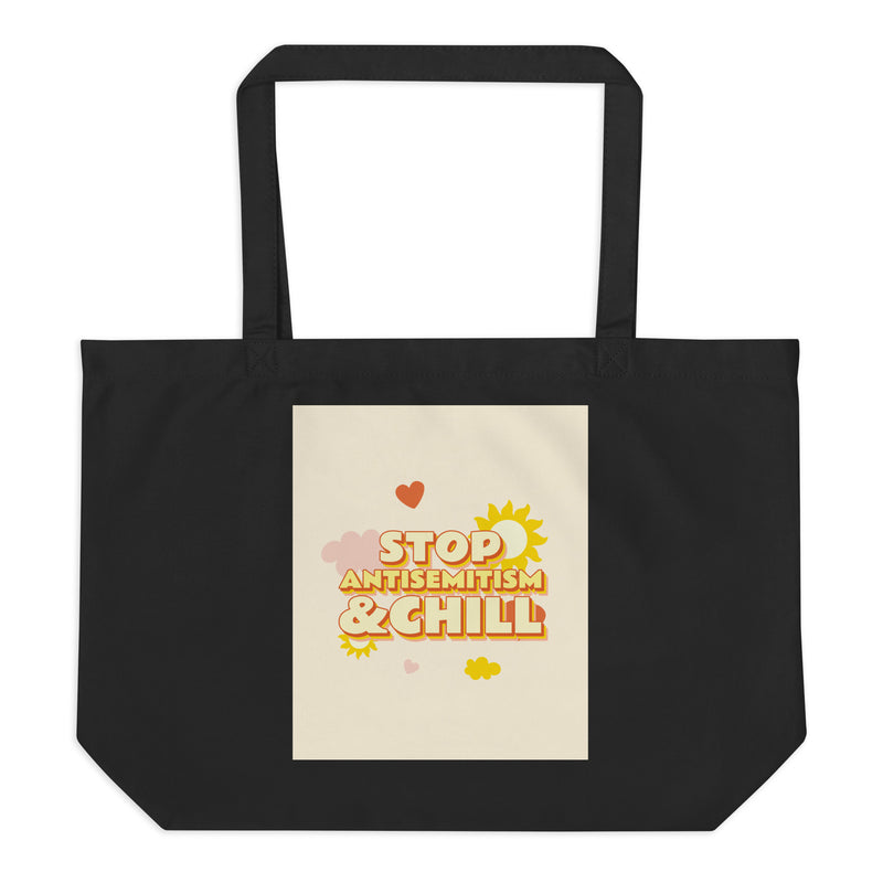 Chill Retro | Antisemitism | Large Organic Tote Bag