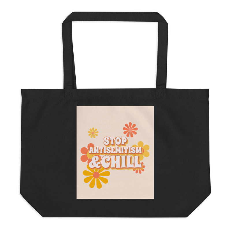Chill Retro | Antisemitism | Large Organic Tote Bag