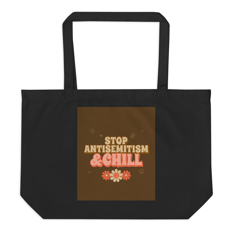 Chill Retro | Antisemitism | Large Organic Tote Bag