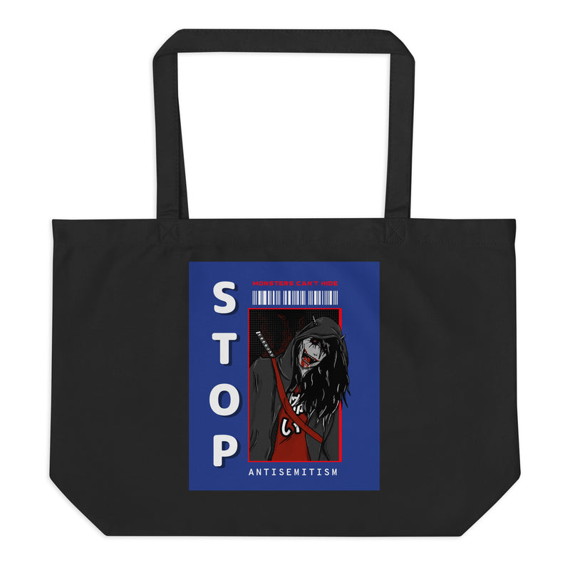 Monsters Can't Hide | Large Organic Tote Bag