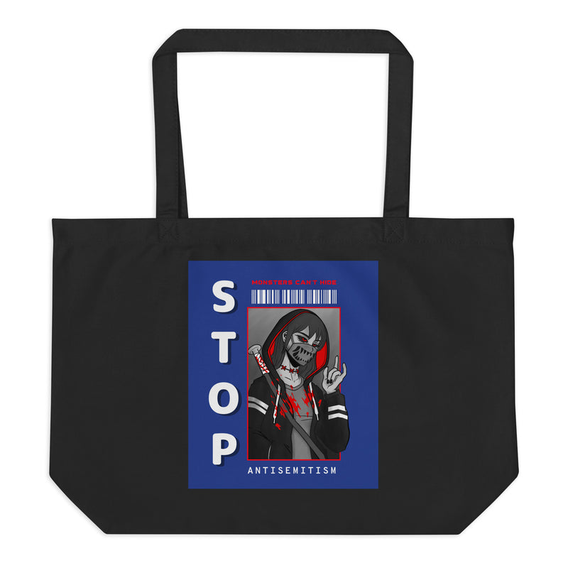 Monsters Can't Hide | Large Organic Tote Bag