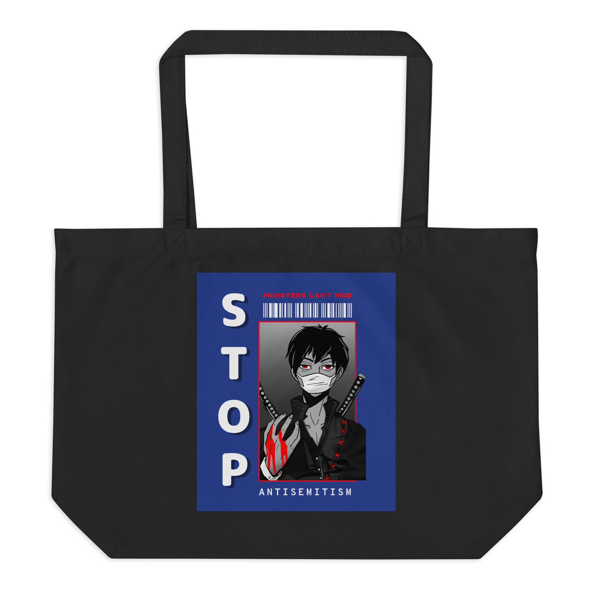 Monsters Can't Hide | Large Organic Tote Bag