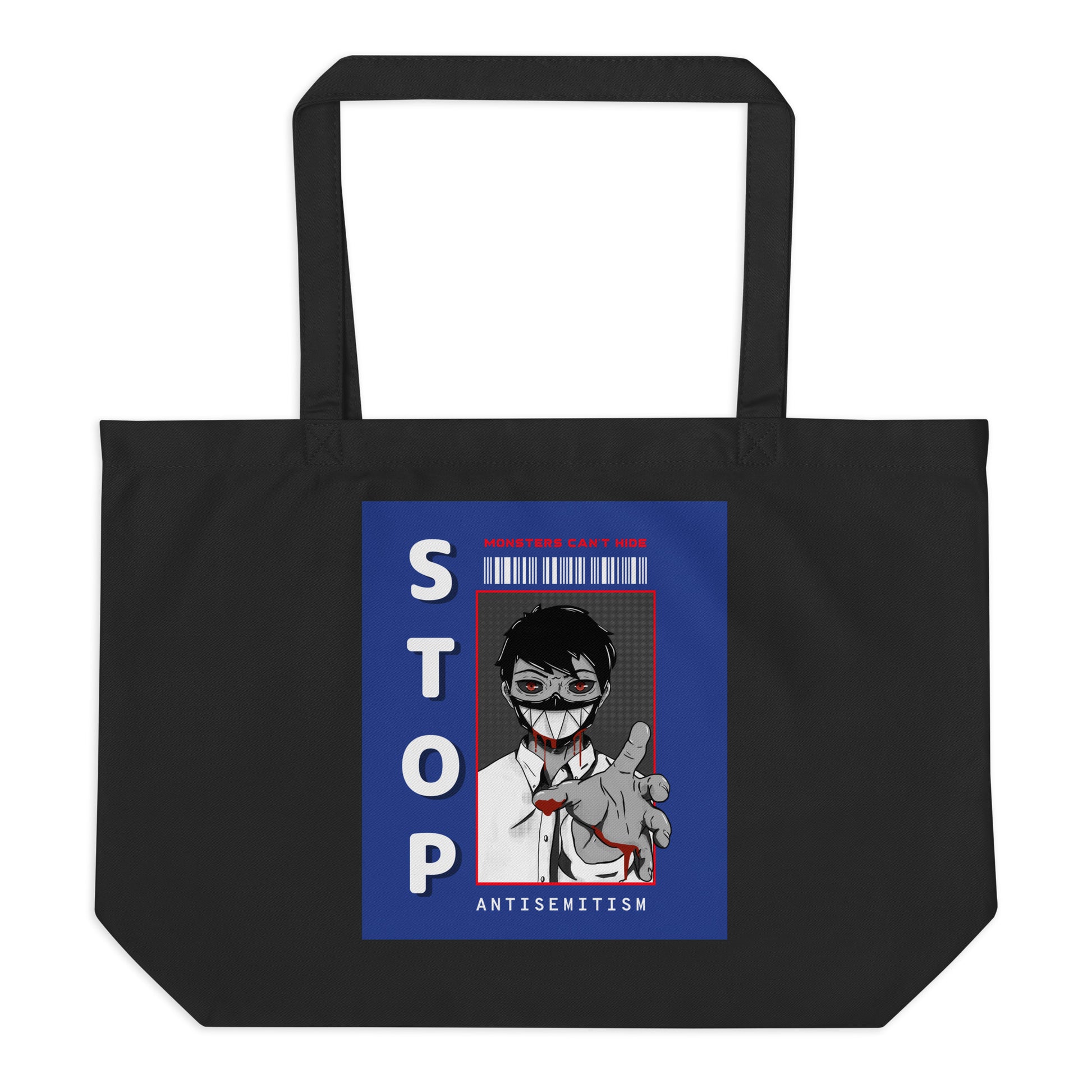 Monsters Can't Hide | Large Organic Tote Bag