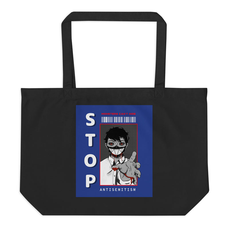 Monsters Can't Hide | Large Organic Tote Bag