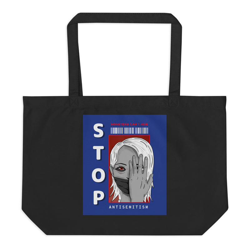 Monsters Can't Hide | Large Organic Tote Bag