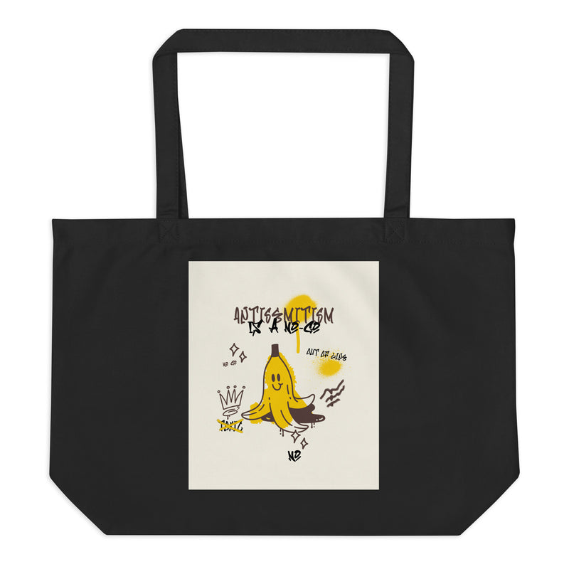 No Go Graffiti Doodle | Antisemitism | Large Organic Tote Bag