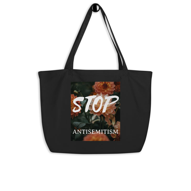 Flower Power | Antisemitism | Large Organic Tote Bag