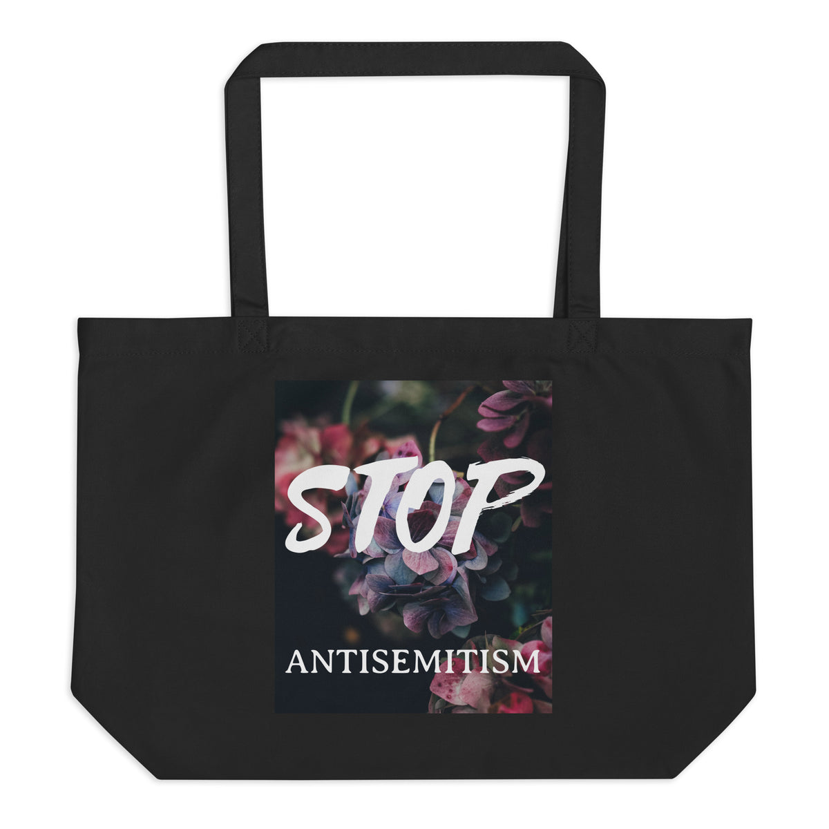 Flower Power | Antisemitism | Large Organic Tote Bag Jouparty