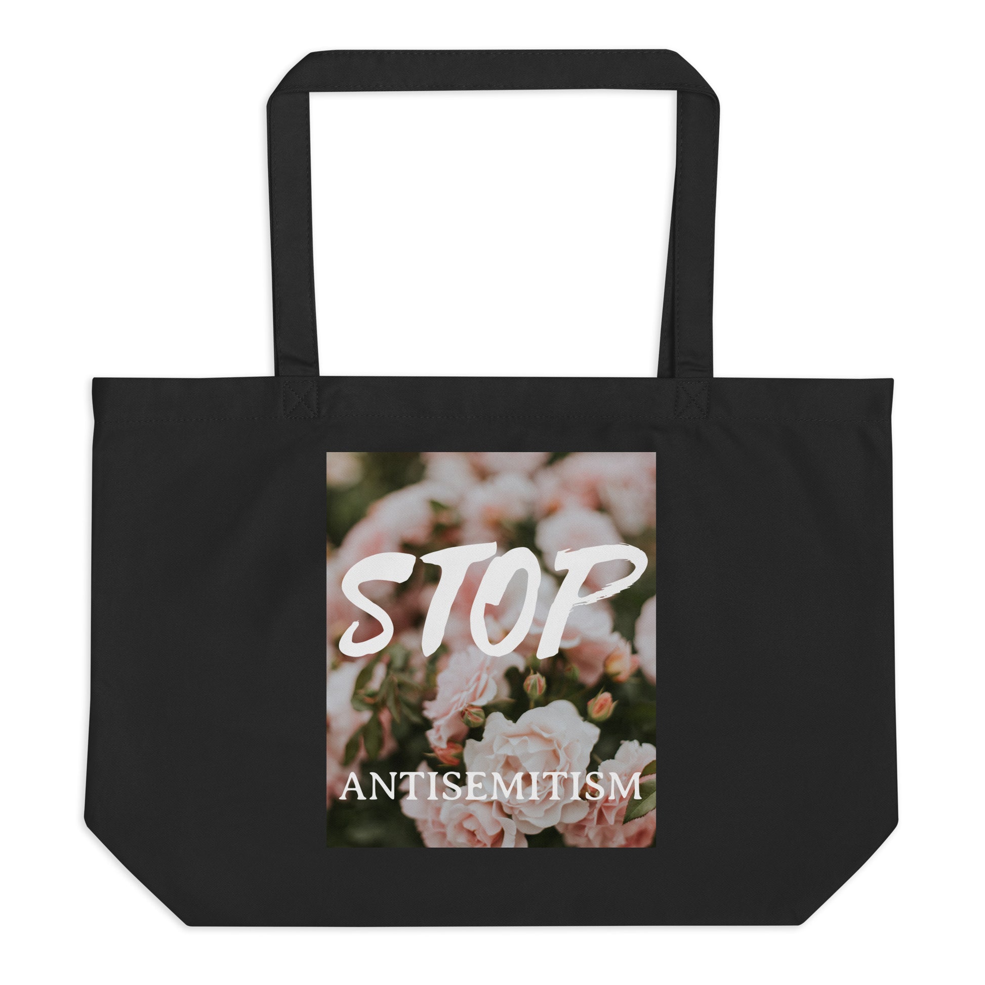 Flower Power | Antisemitism | Large Organic Tote Bag Jouparty