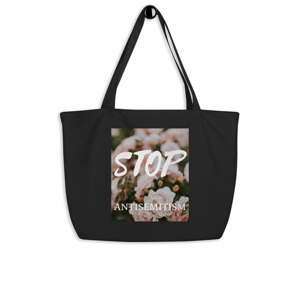 Flower Power | Antisemitism | Large Organic Tote Bag Jouparty