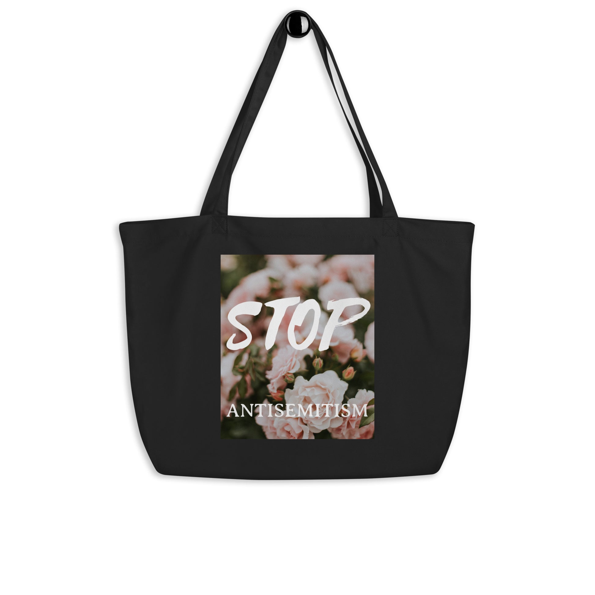Flower Power | Antisemitism | Large Organic Tote Bag Jouparty