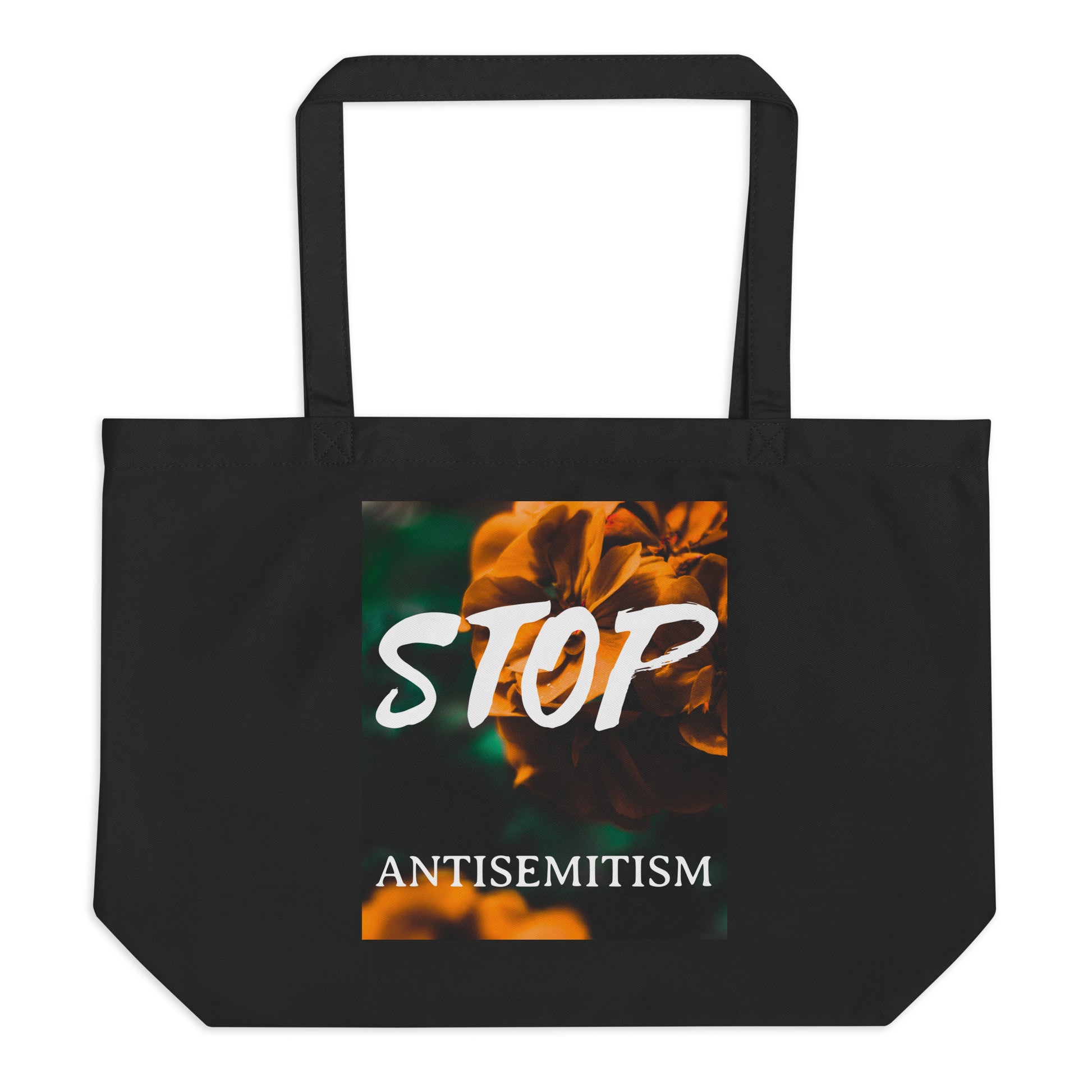 Flower Power | Antisemitism | Large Organic Tote Bag Jouparty