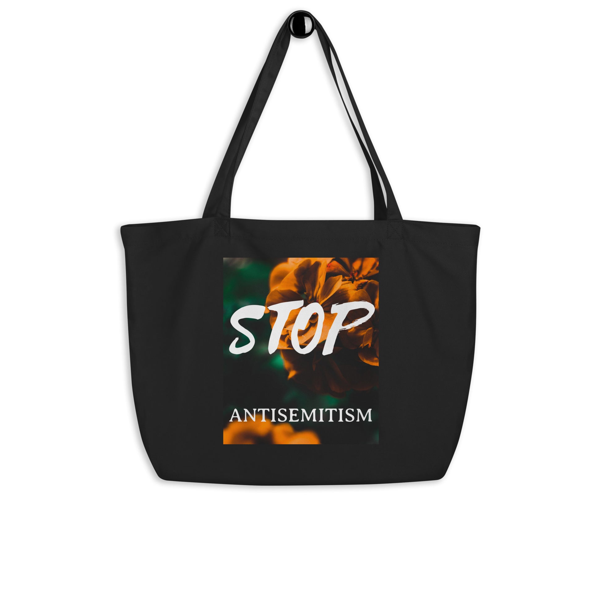 Flower Power | Antisemitism | Large Organic Tote Bag Jouparty