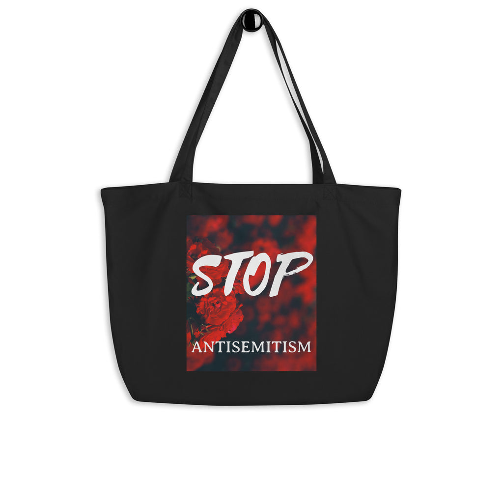 Flower Power | Antisemitism | Large Organic Tote Bag Jouparty