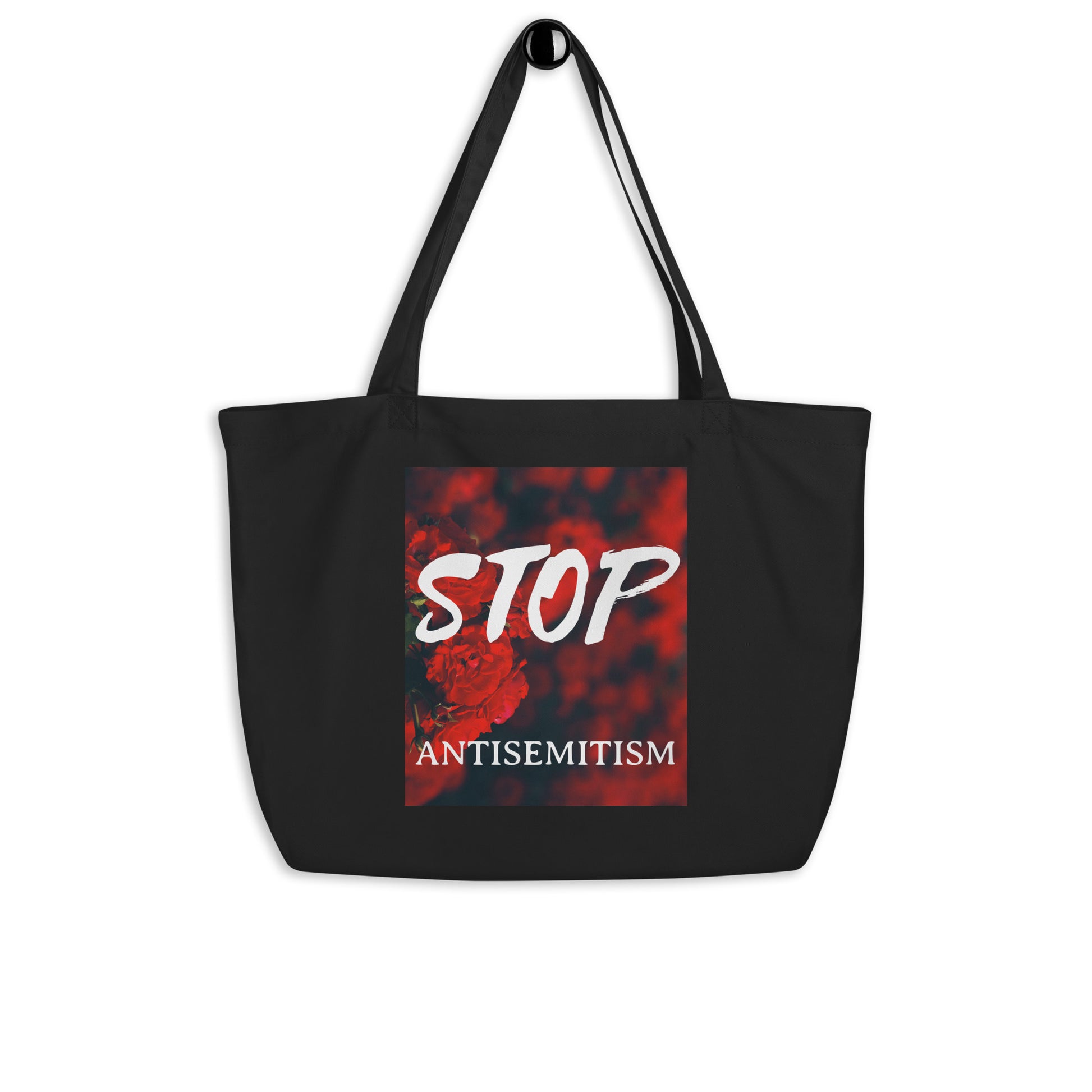Flower Power | Antisemitism | Large Organic Tote Bag Jouparty