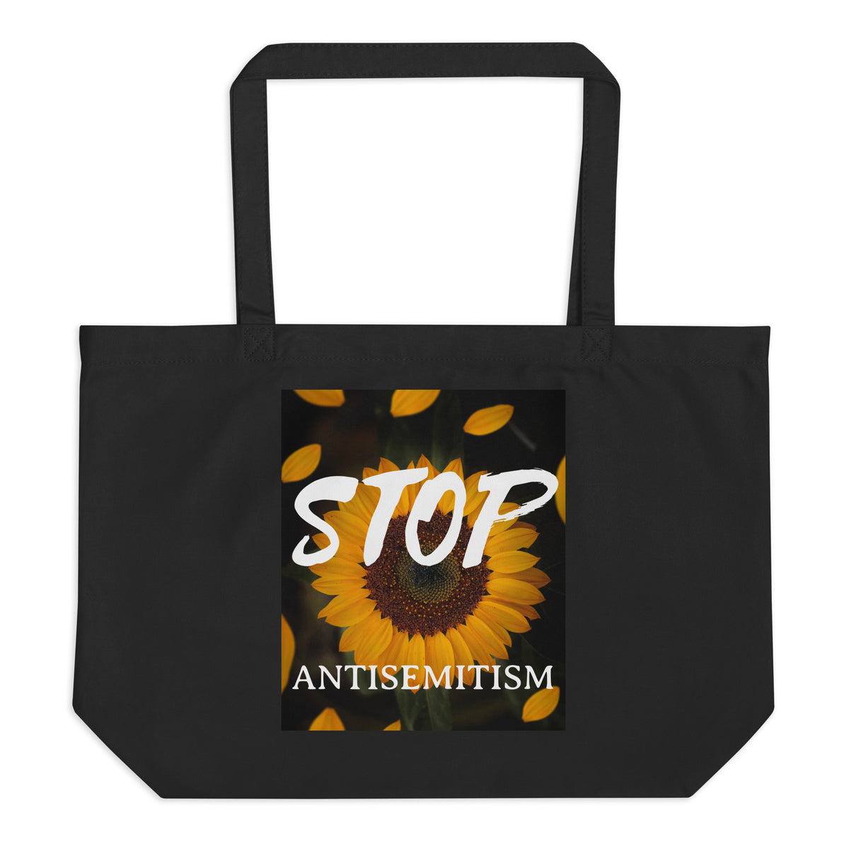 Flower Power | Antisemitism | Large Organic Tote Bag Jouparty