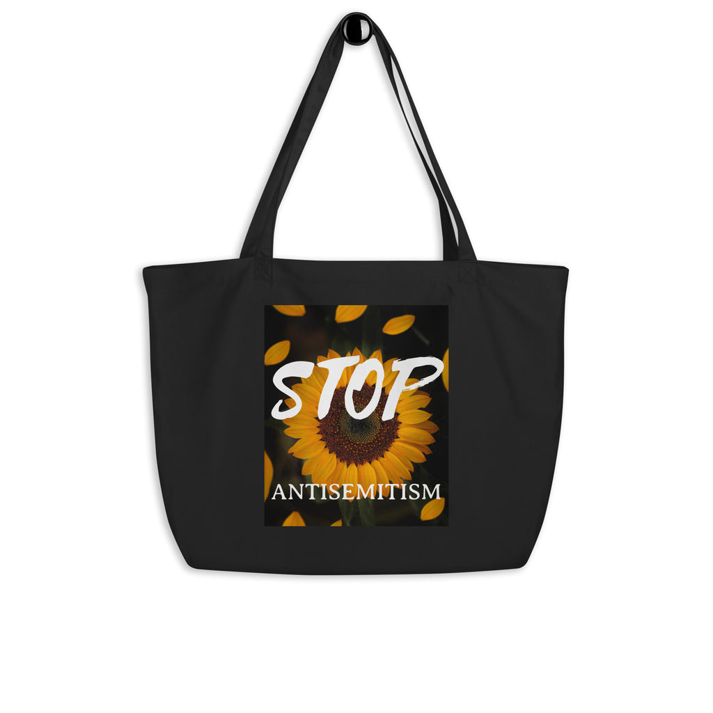 Flower Power | Antisemitism | Large Organic Tote Bag