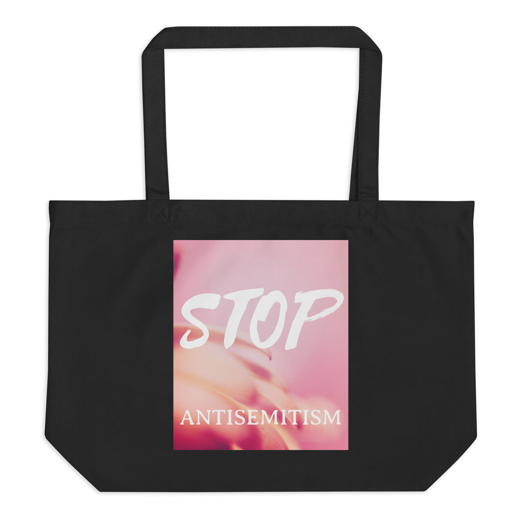 Flower Power | Antisemitism | Large Organic Tote Bag Jouparty