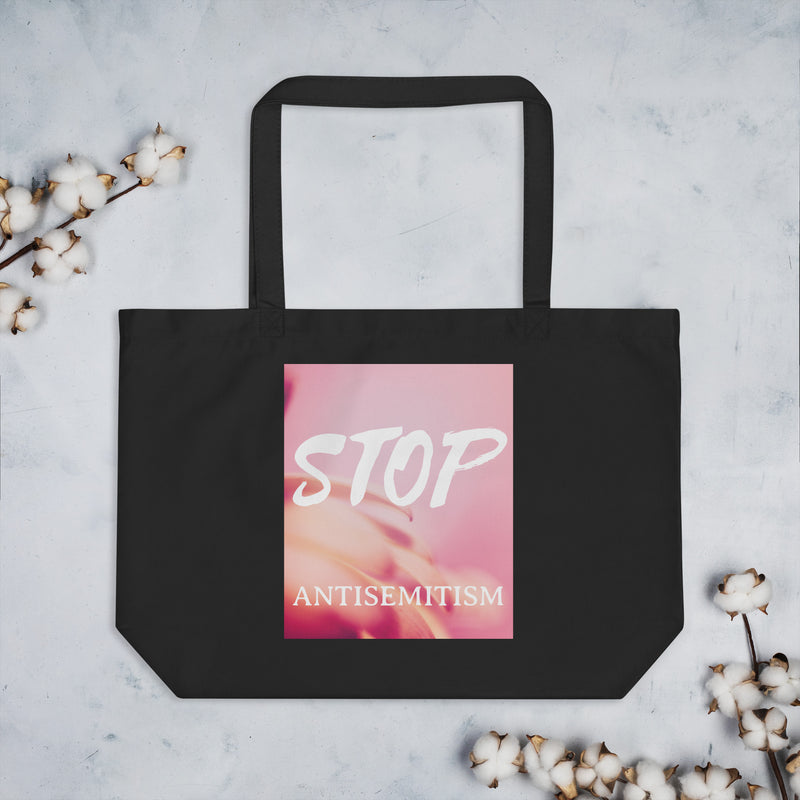Flower Power | Antisemitism | Large Organic Tote Bag