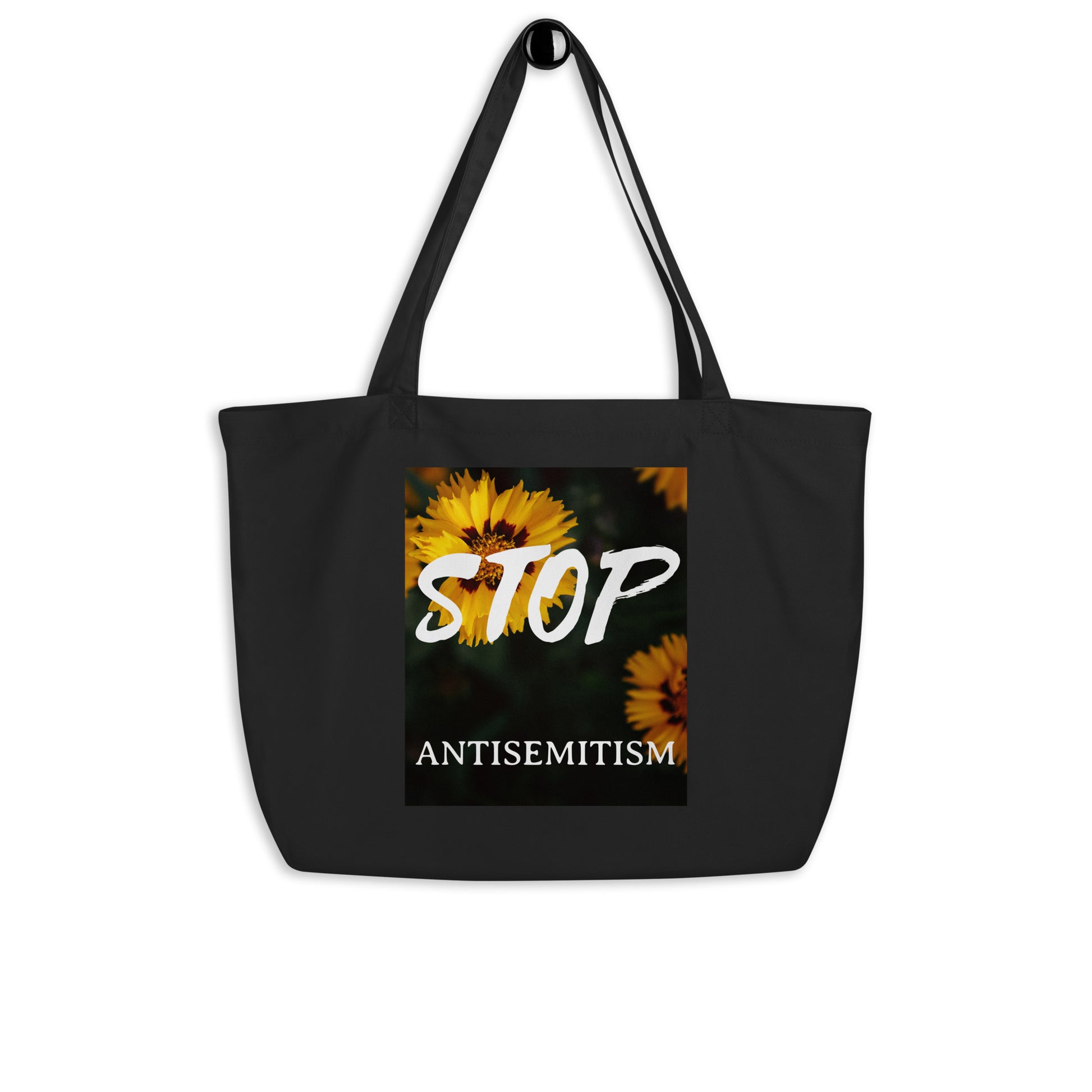 Flower Power | Antisemitism | Large Organic Tote Bag Jouparty