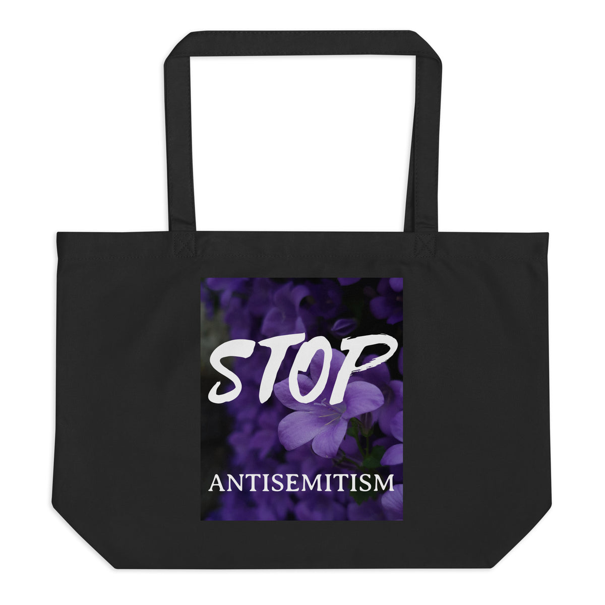 Flower Power | Antisemitism | Large Organic Tote Bag Jouparty