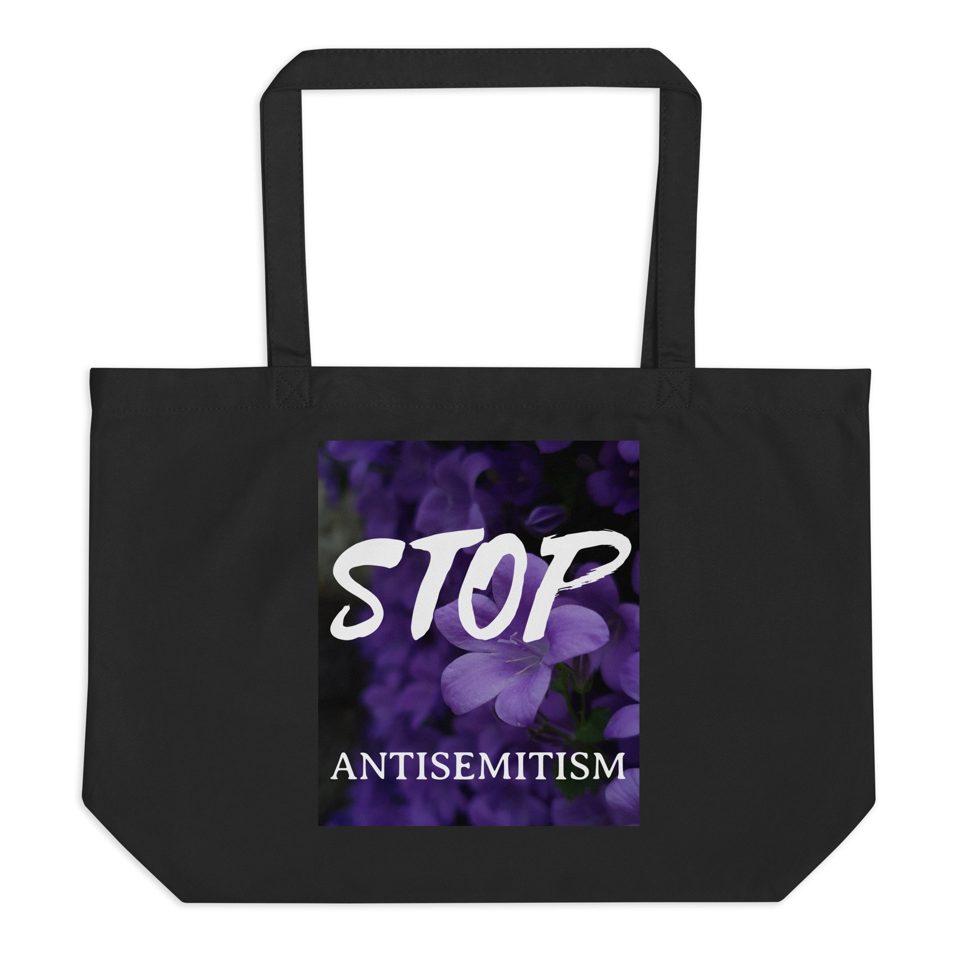 Flower Power | Antisemitism | Large Organic Tote Bag Jouparty
