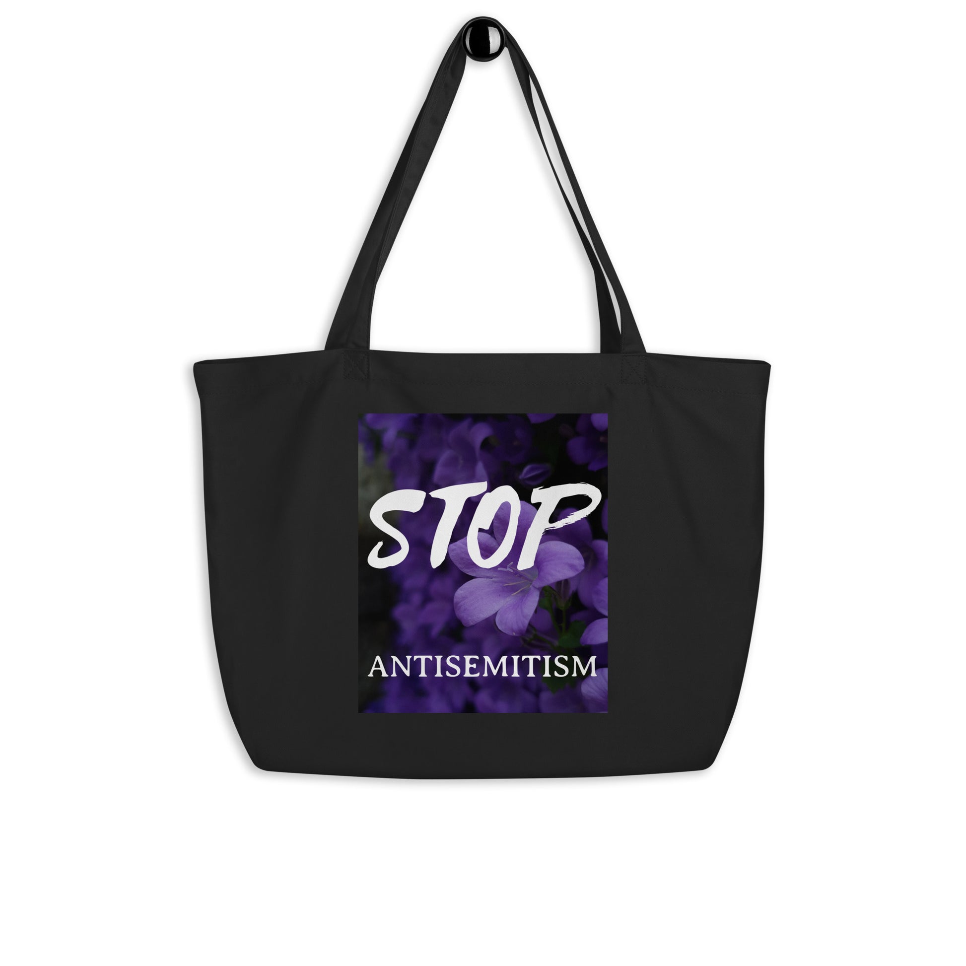 Flower Power | Antisemitism | Large Organic Tote Bag Jouparty