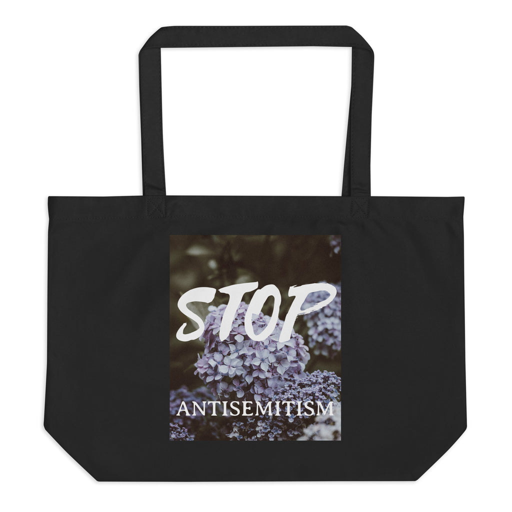 Flower Power | Antisemitism | Large Organic Tote Bag Jouparty