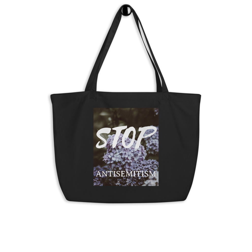 Flower Power | Antisemitism | Large Organic Tote Bag Jouparty