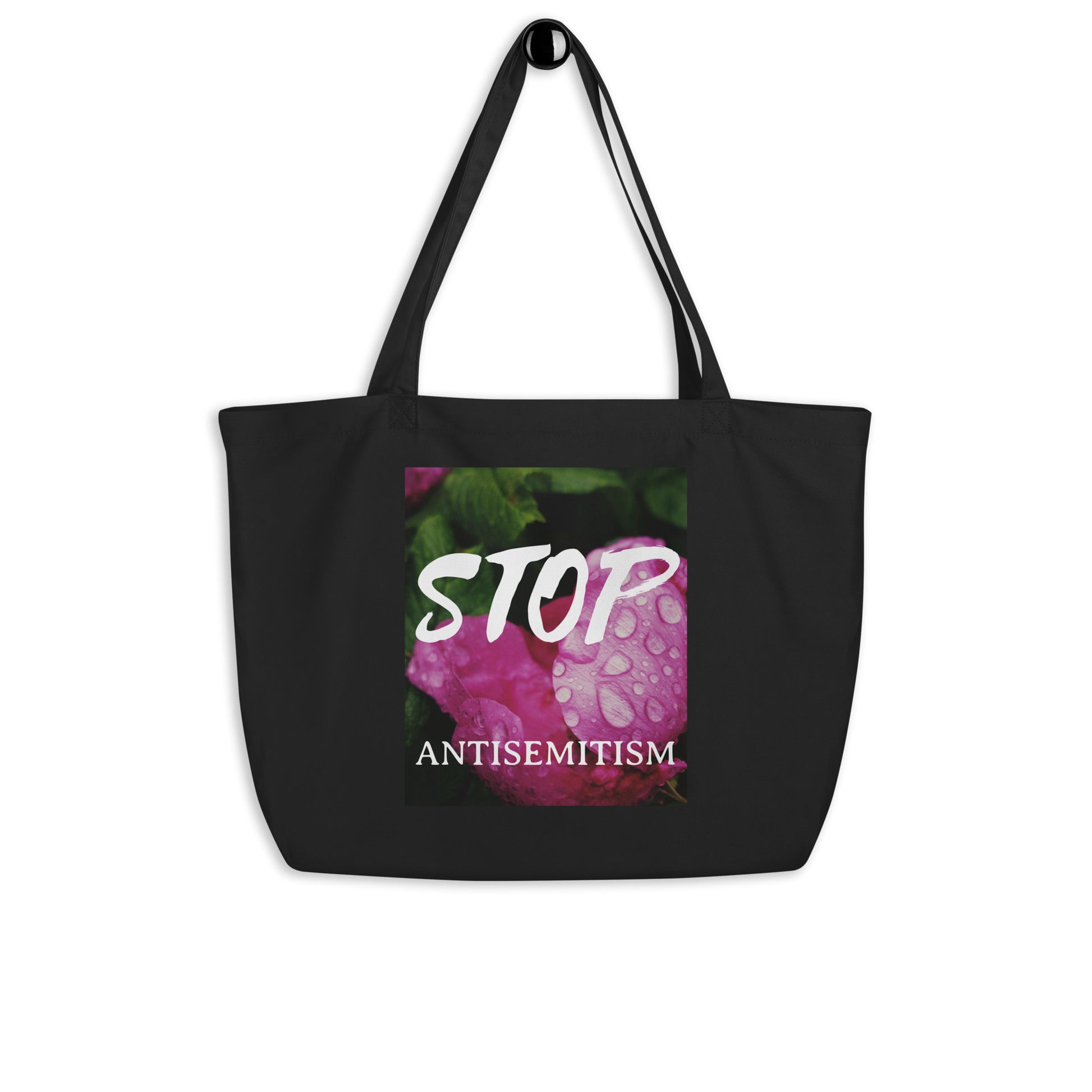 Flower Power | Antisemitism | Large Organic Tote Bag Jouparty