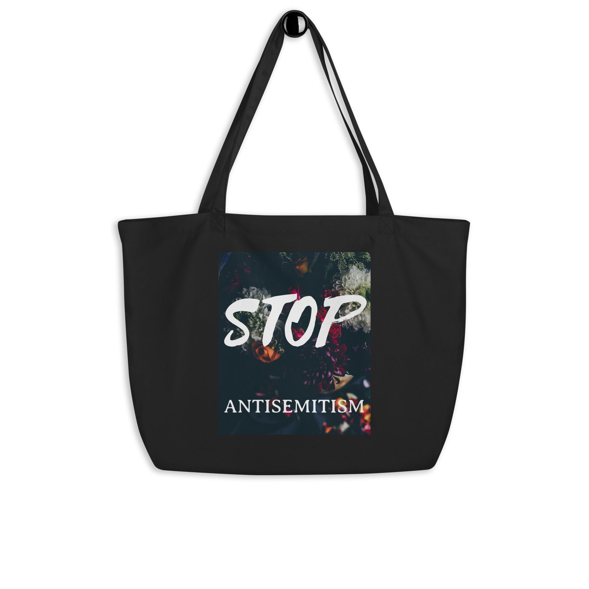 Flower Power | Antisemitism | Large Organic Tote Bag Jouparty