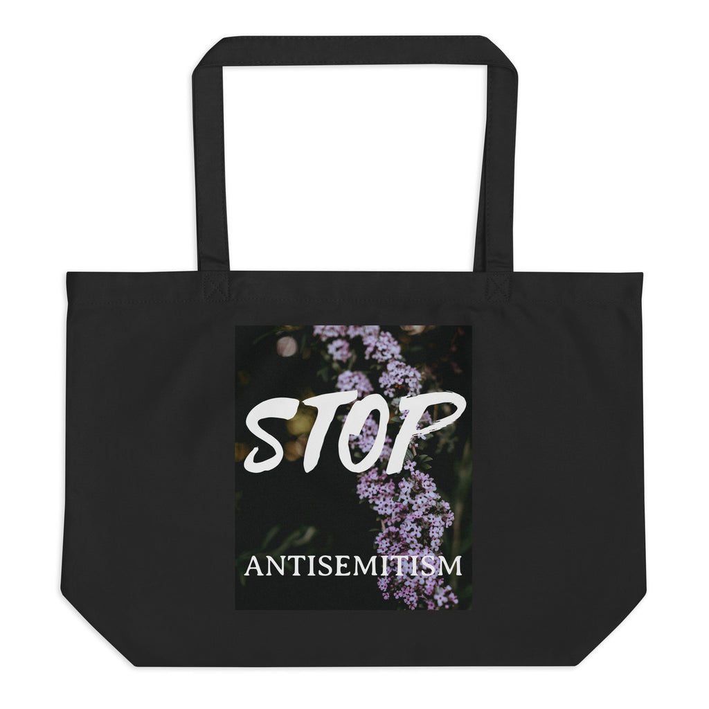 Flower Power | Antisemitism | Large Organic Tote Bag Jouparty