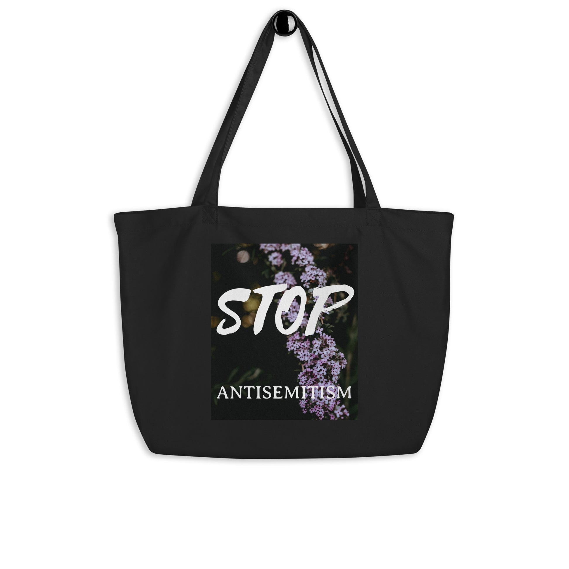 Flower Power | Antisemitism | Large Organic Tote Bag Jouparty