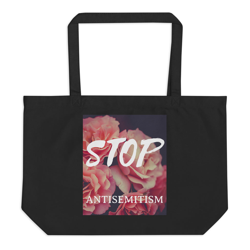 Flower Power | Antisemitism | Large Organic Tote Bag Jouparty