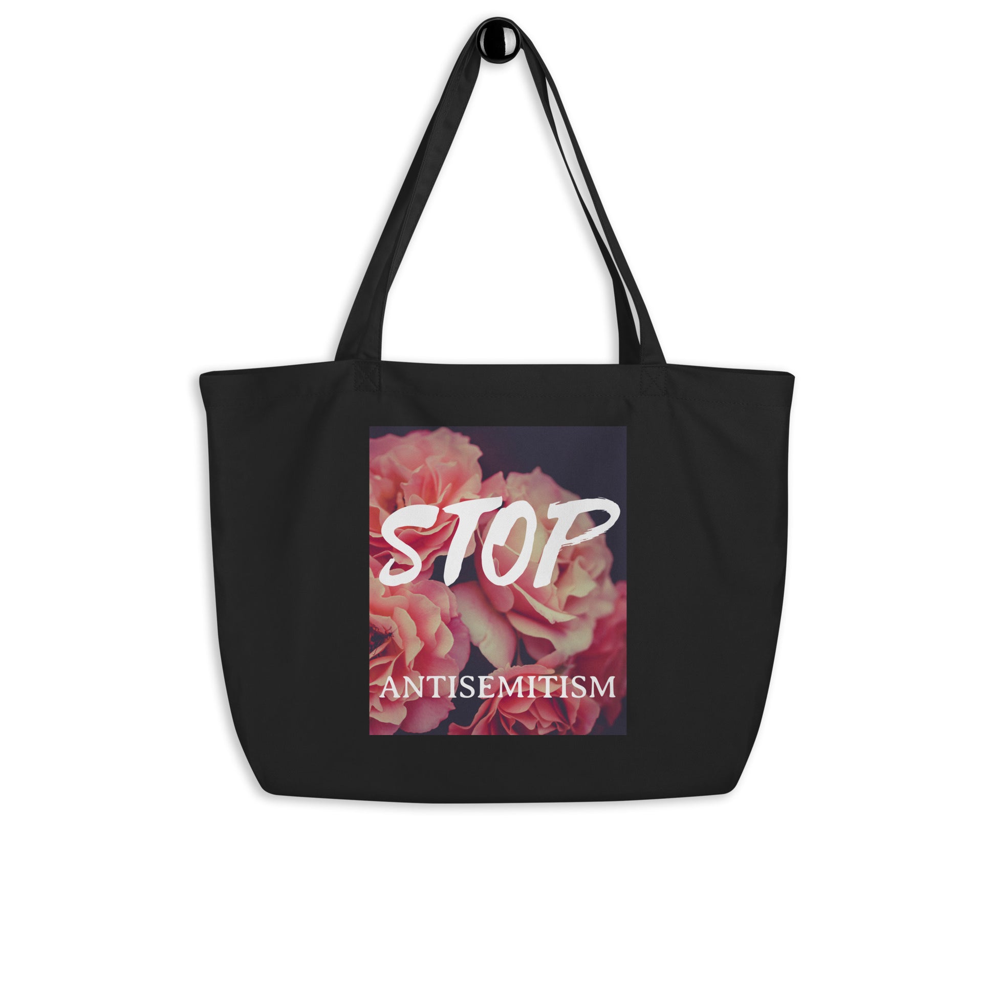 Flower Power | Antisemitism | Large Organic Tote Bag Jouparty