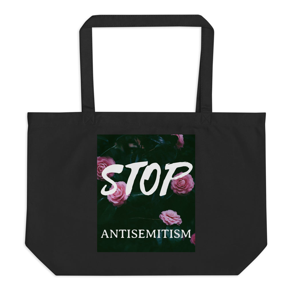 Flower Power | Antisemitism | Large Organic Tote Bag