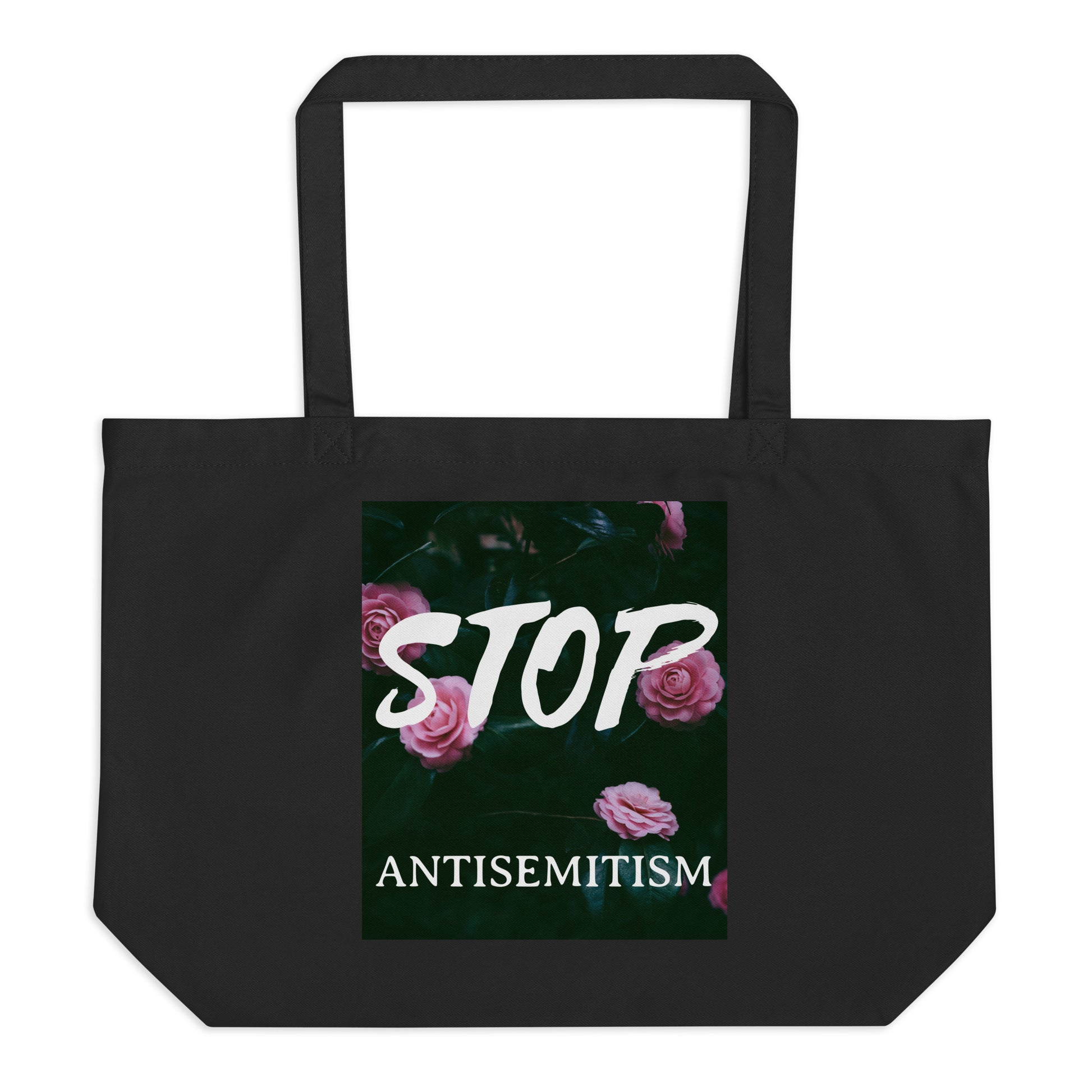 Flower Power | Antisemitism | Large Organic Tote Bag