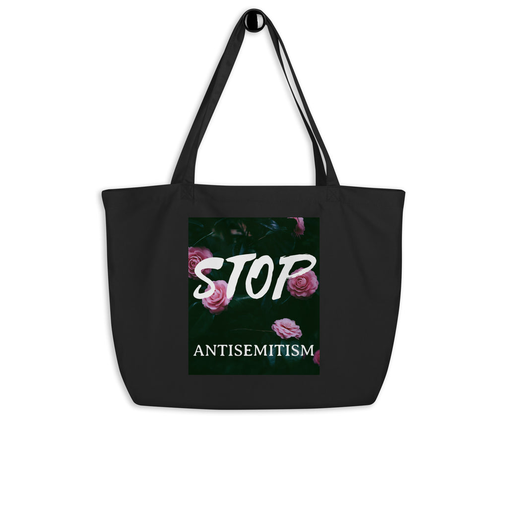 Flower Power | Antisemitism | Large Organic Tote Bag