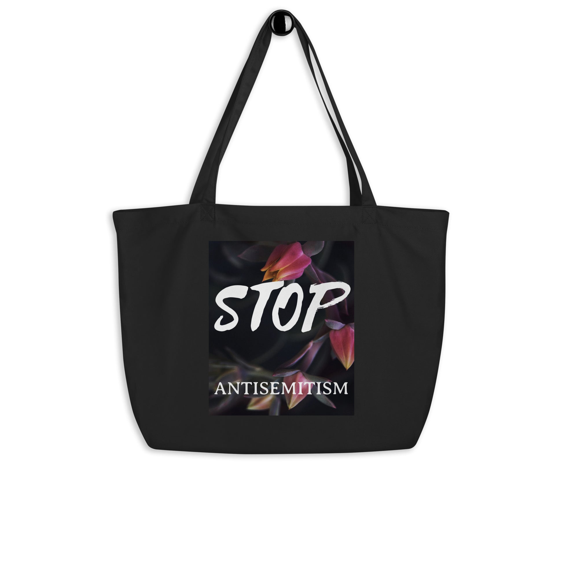 Flower Power | Antisemitism | Large Organic Tote Bag Jouparty