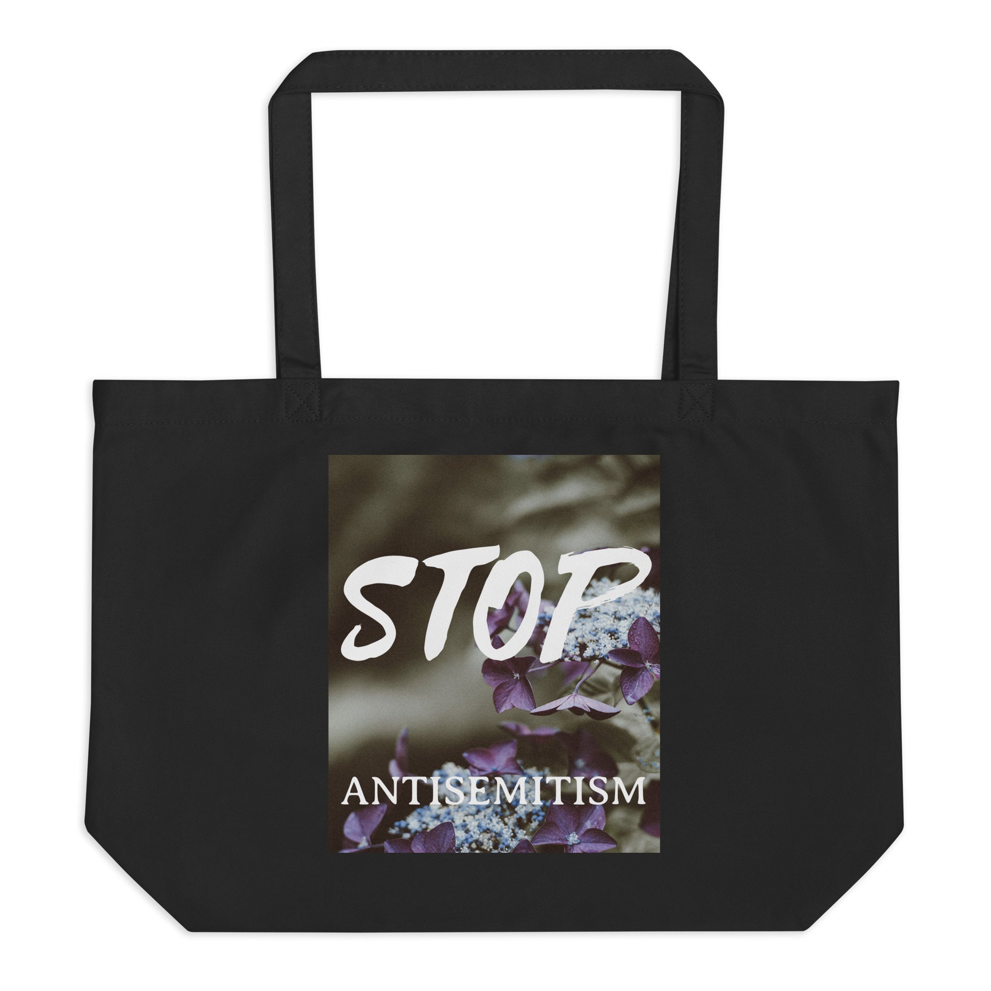 Flower Power | Antisemitism | Large Organic Tote Bag Jouparty
