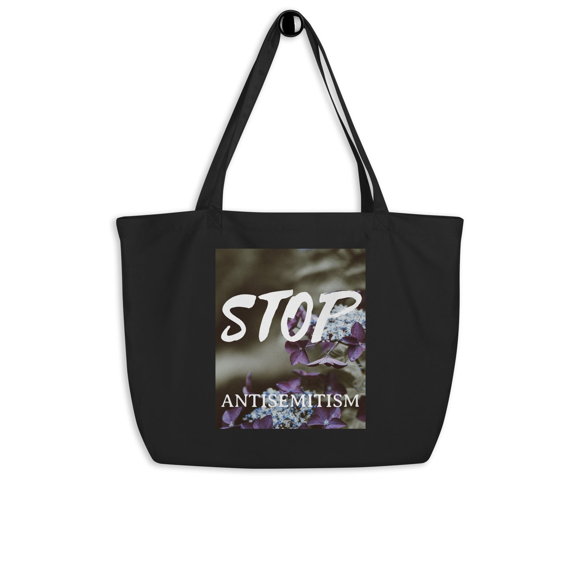 Flower Power | Antisemitism | Large Organic Tote Bag Jouparty