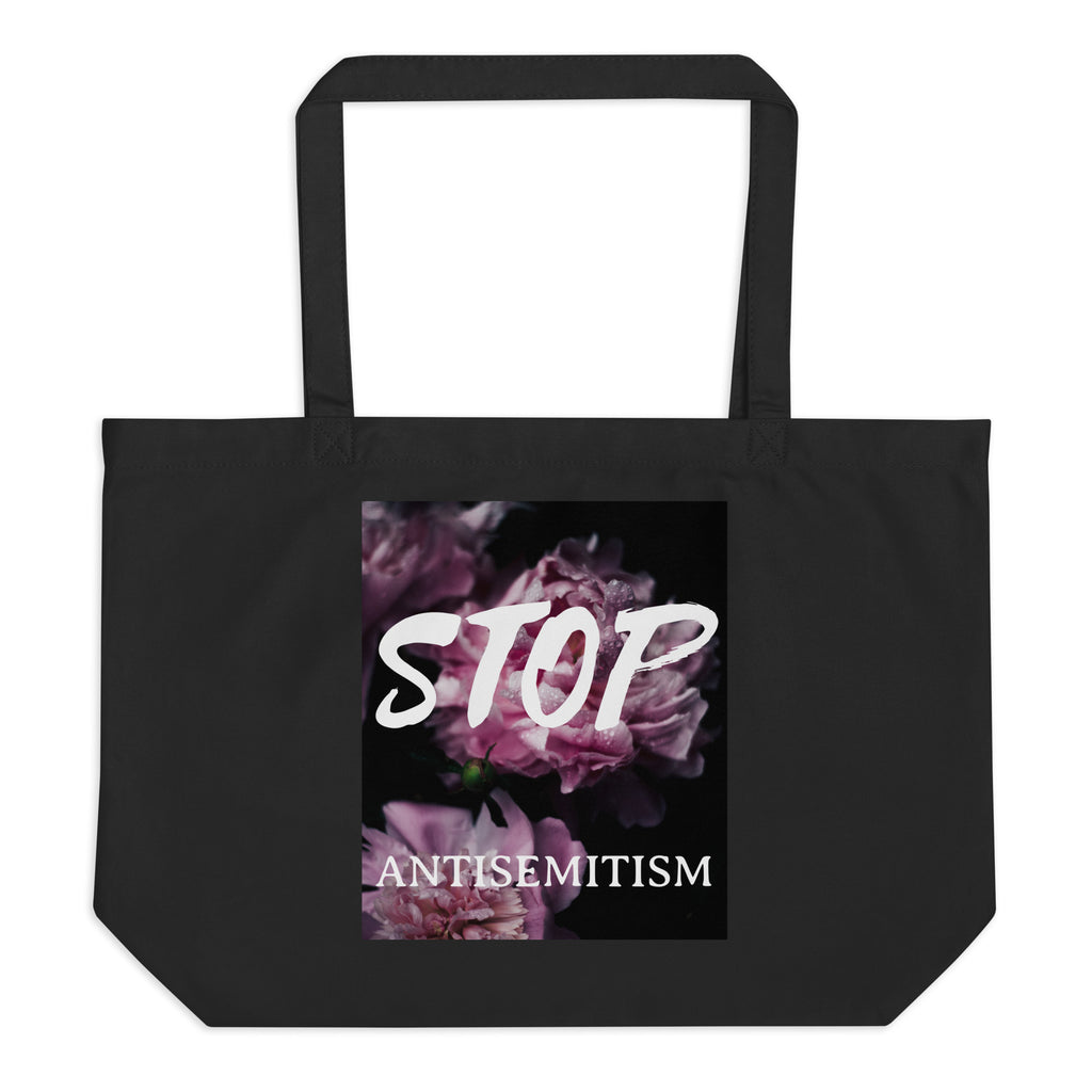 Flower Power | Antisemitism | Large Organic Tote Bag Jouparty