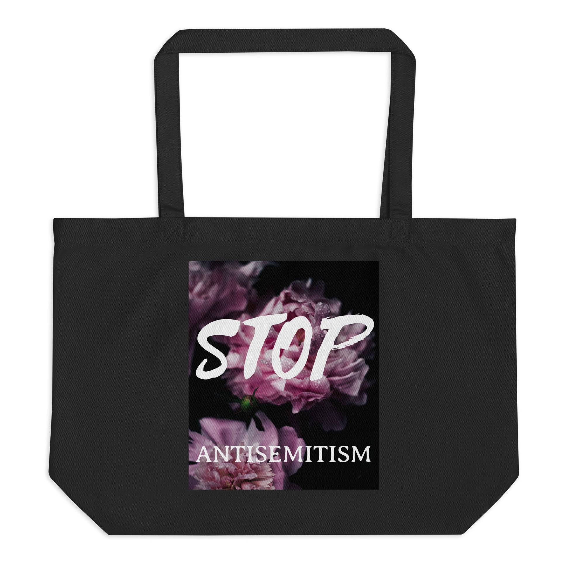 Flower Power | Antisemitism | Large Organic Tote Bag Jouparty