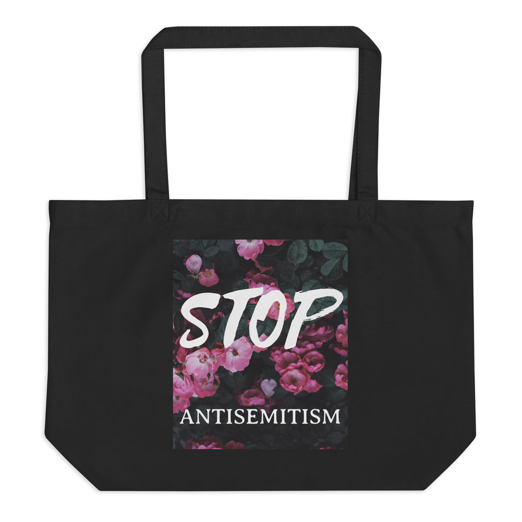 Flower Power | Antisemitism | Large Organic Tote Bag Jouparty