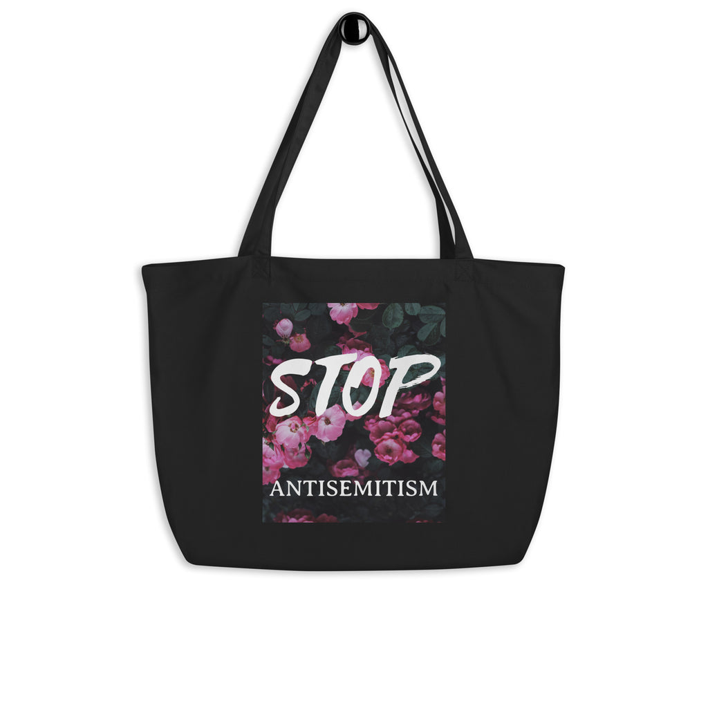 Flower Power | Antisemitism | Large Organic Tote Bag Jouparty