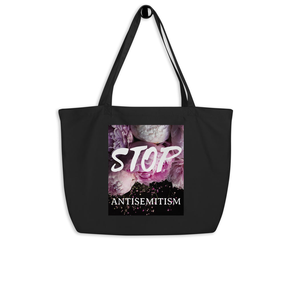 Flower Power | Antisemitism | Large Organic Tote Bag Jouparty