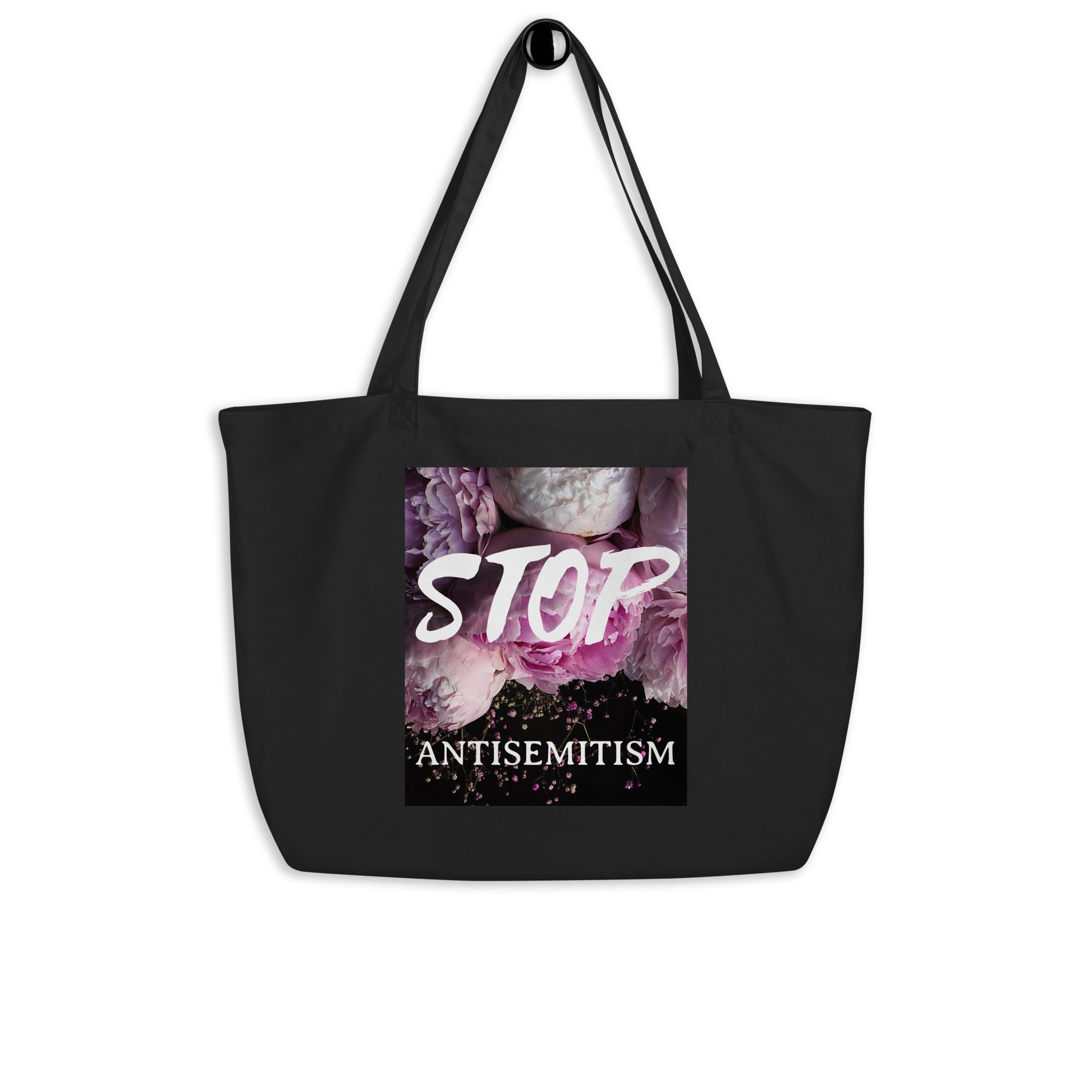 Flower Power | Antisemitism | Large Organic Tote Bag Jouparty